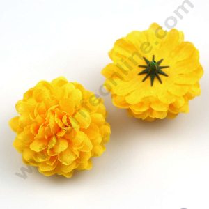 CAKE DECORβ’ Small Marigold Artificial Flower For Cake Decoration β Yellow( 10 pcs Pack )