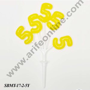 CAKE DECORβ’ 5 Number Plastic Bunch Cake Topper - 1 Bunch