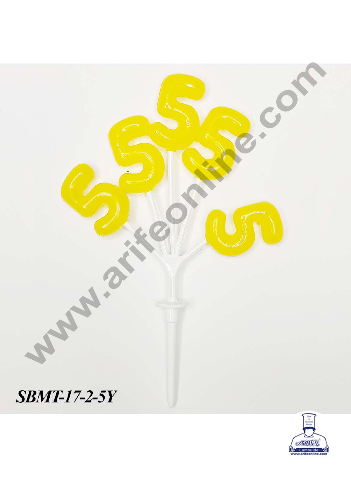 CAKE DECOR™ 5 Number Plastic Bunch Cake Topper - 1 Bunch