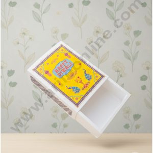 Diwali Match Box Design Slider Box - Yellow