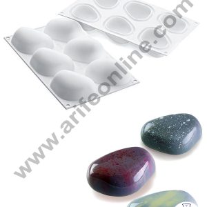 Cake Decor 3D 6 Cavity Stone Shape Zen 100 Cake Molds Entremet Cake Mould Mousse Mold