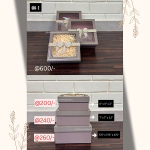 Hamper Box Square With Window (6"x6"x2",7"x7"x3.5",7.75"x7.75"x3.75")