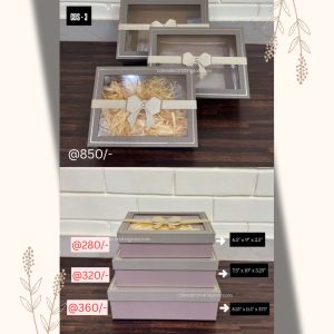 Hamper Box Rectangle With Window (6"x9"x2.5",7.5"x10"x3.25",11.5"x3.75")