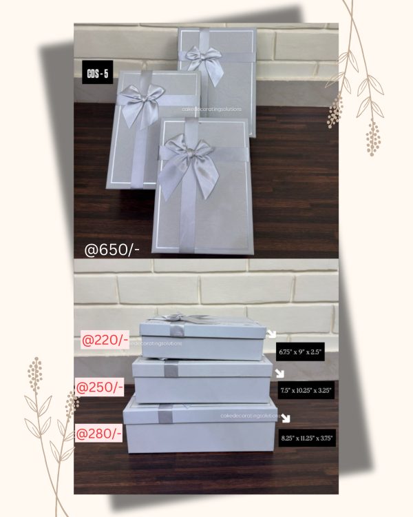 Hamper Box Rectangle Without Window (6"x9"x2.5",7.5"x10"x3.25",8.25"x11.5"x3.75")