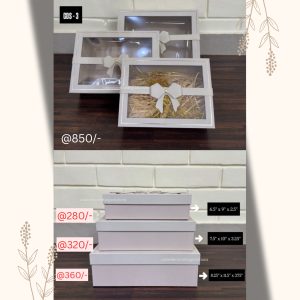 Hamper Box Rectangle With Window (6"x9"x2.5",7.5"x10"x3.25",11.5"x3.75")
