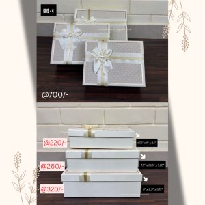 Hamper Box Rectangle Without Window (6"x9"x2.5",7.5"x10"x3.25",8.25"x11.5"x3.75")