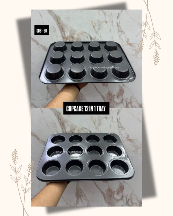 Non Stick 12 in 1 Cup Cake Tray