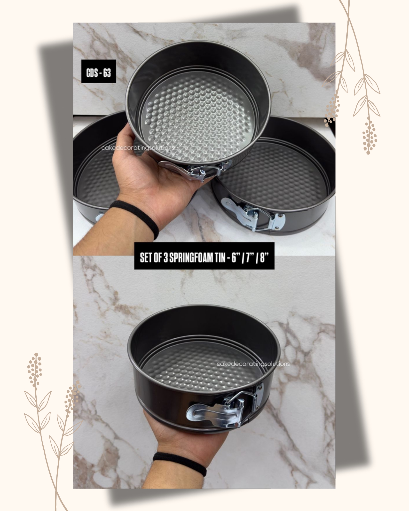 Non Stick Spring From Tin 6",7""8"