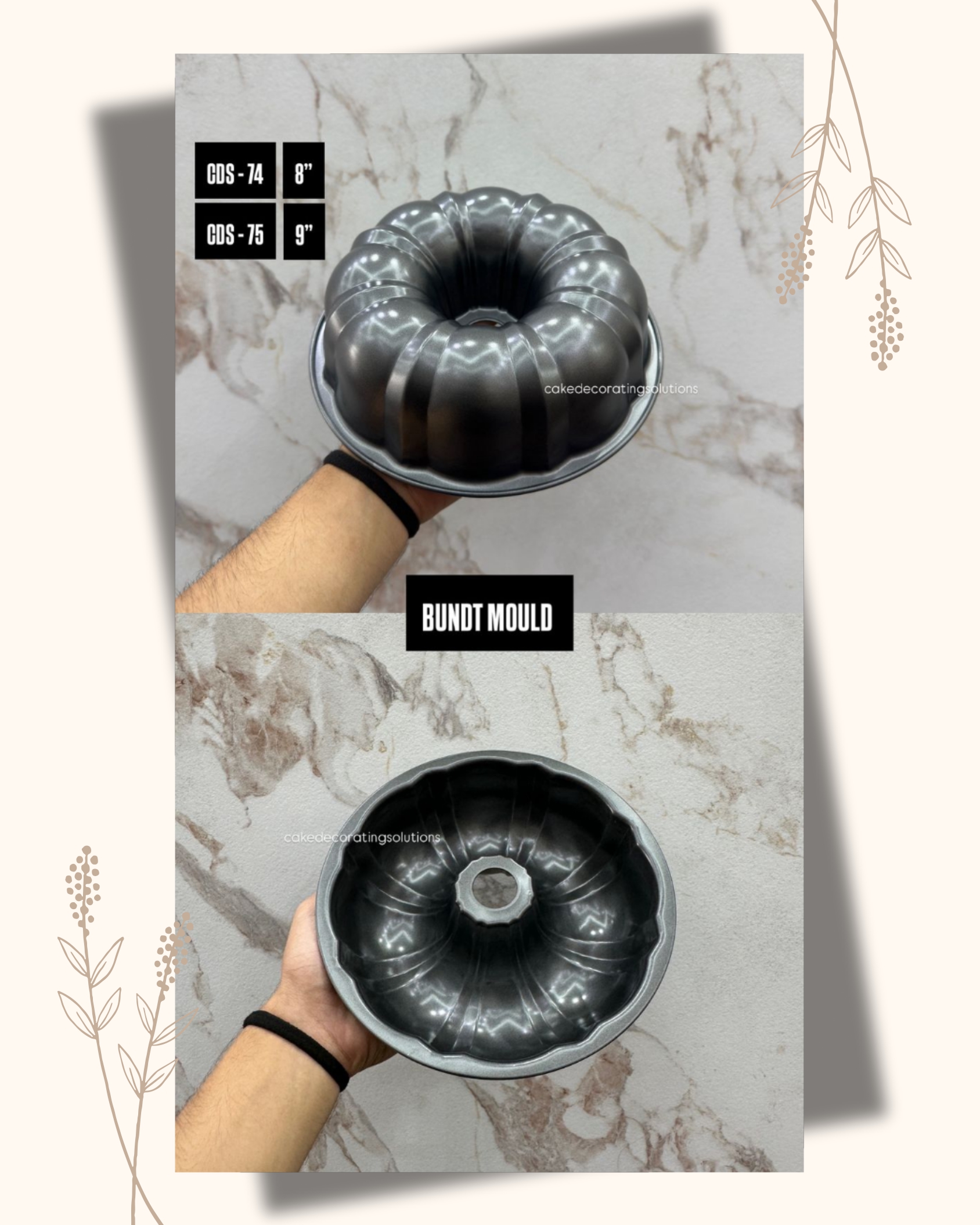 Non Stick Bundt Mould 8",9"