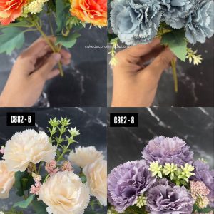 7 Carnation Flower Bunch -Assorted colour