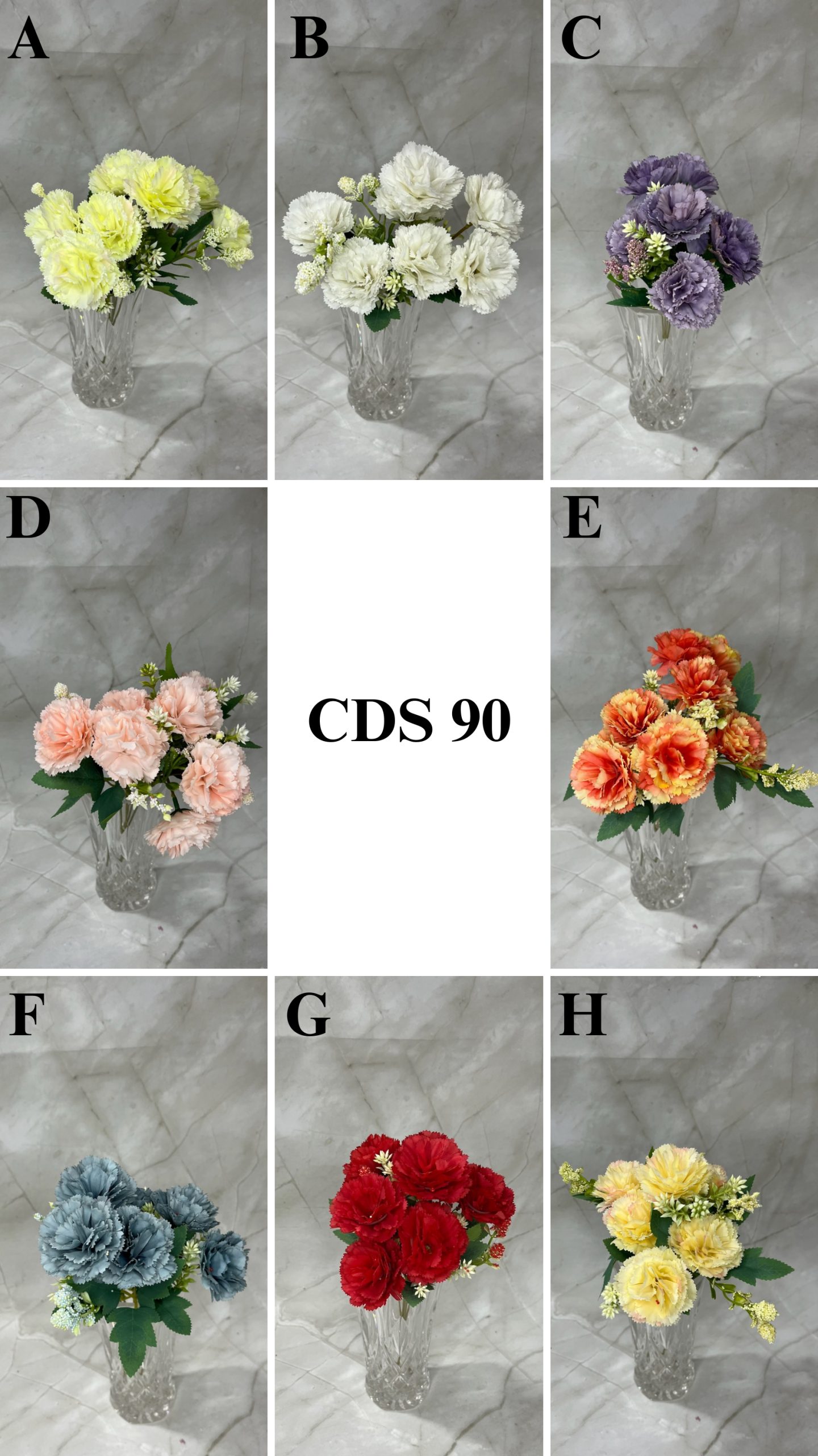 7 Pcs Carnation Bunch-Assorted colour - Image 1