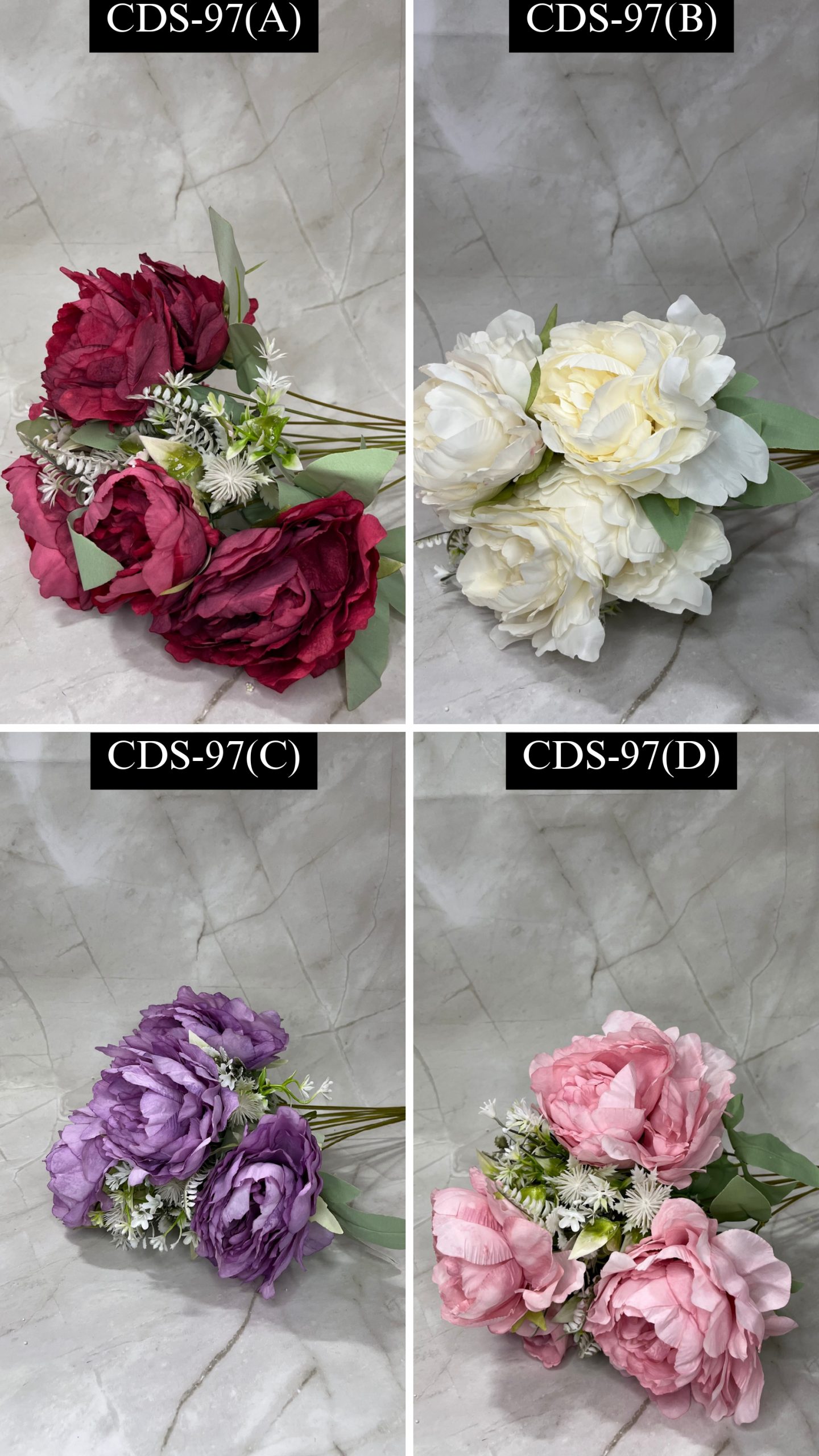 5 Pcs Mini Rose Bunch -Assorted colour - Image 1