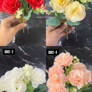 7 Carnation Flower Bunch -Assorted colour