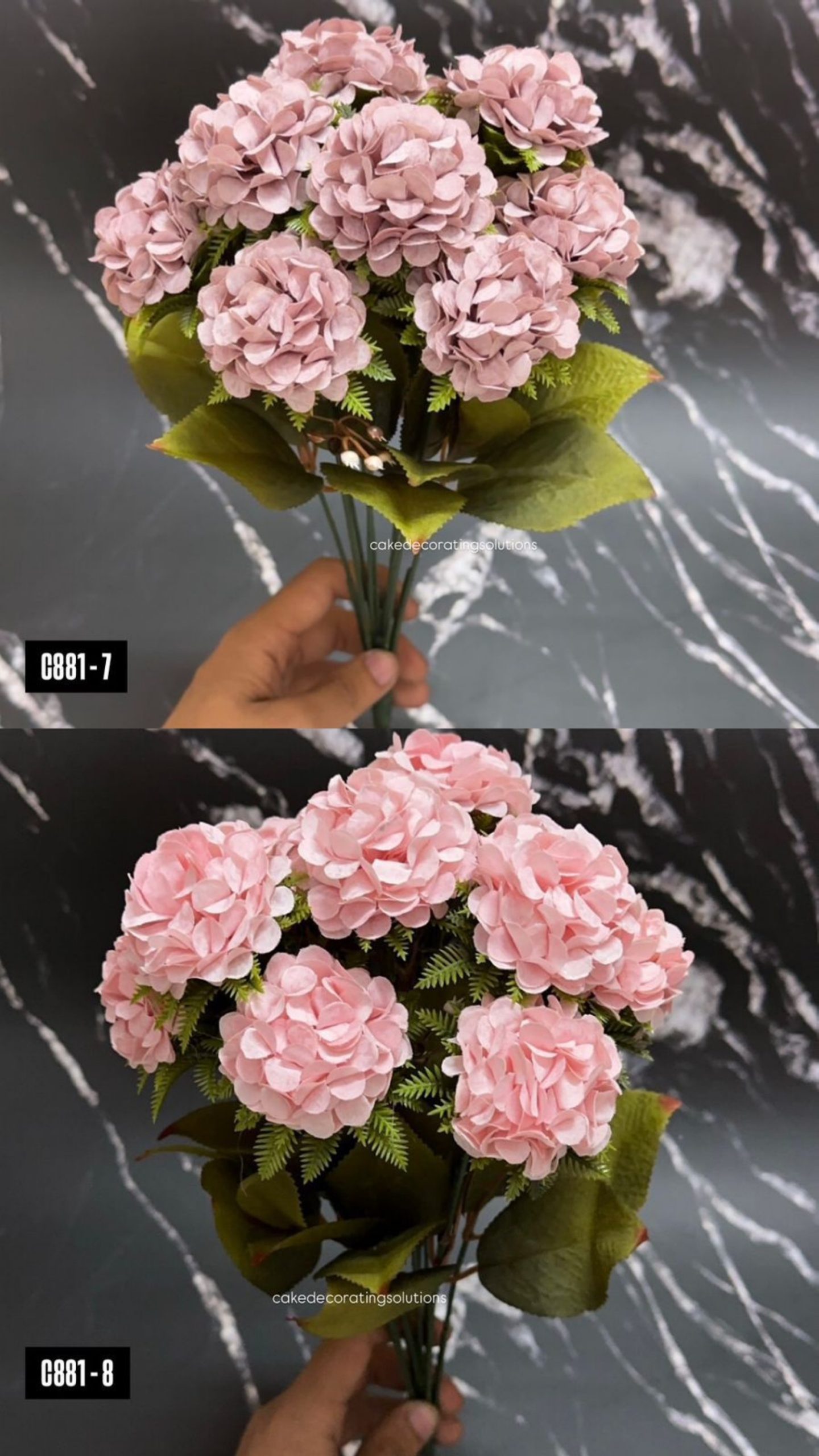 10 Hydrangea Flower Bunch-Assorted Colours - Image 1