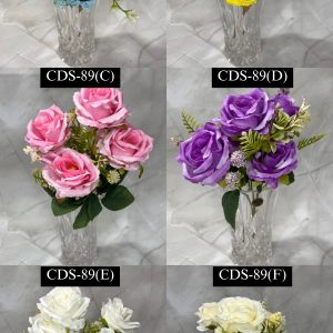 6 Pcs Rose Bunch(medium)-Assorted colour