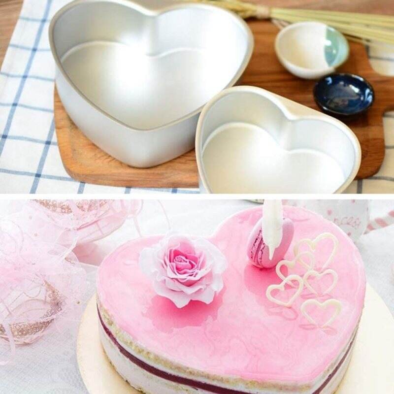 Aluminum Cake Mould Heart 6" - Image 1
