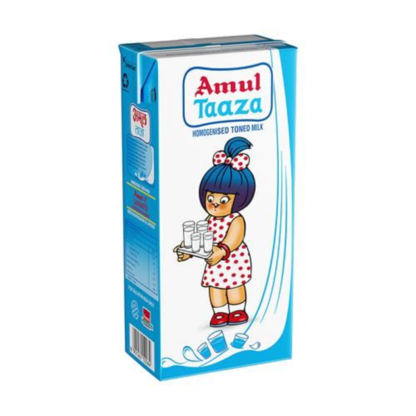 Amul Taaza Fresh Toned Milk 1 Ltr