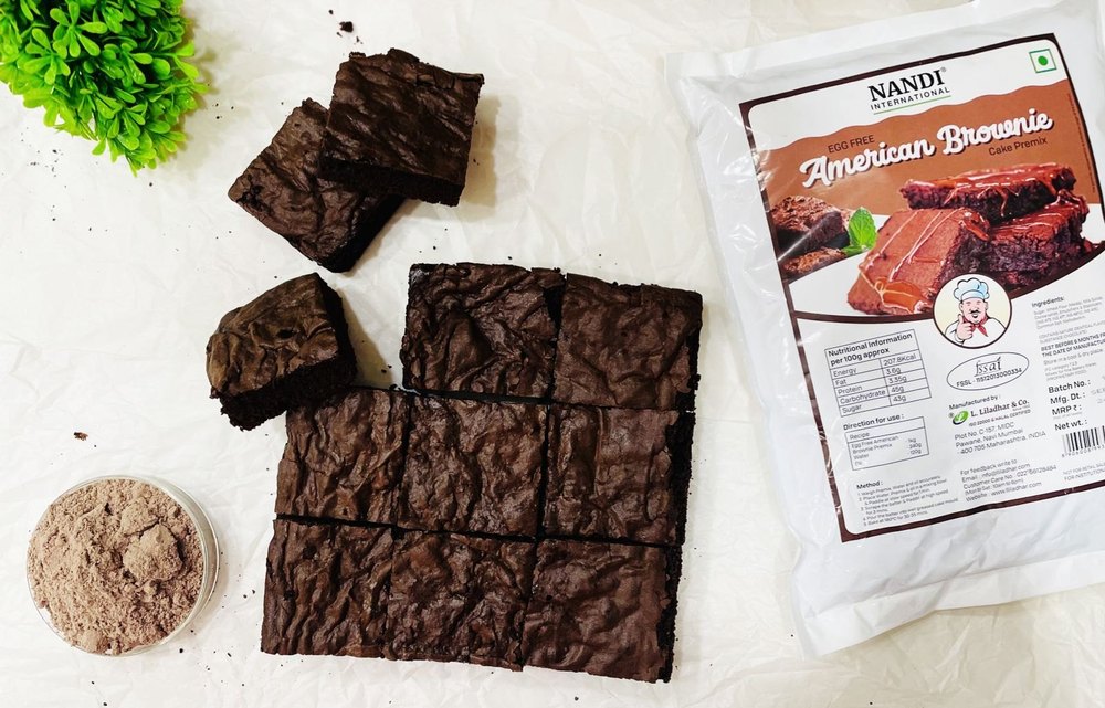 Bakersveggie Eggless American Brownie Premix 1 Kg - Image 1