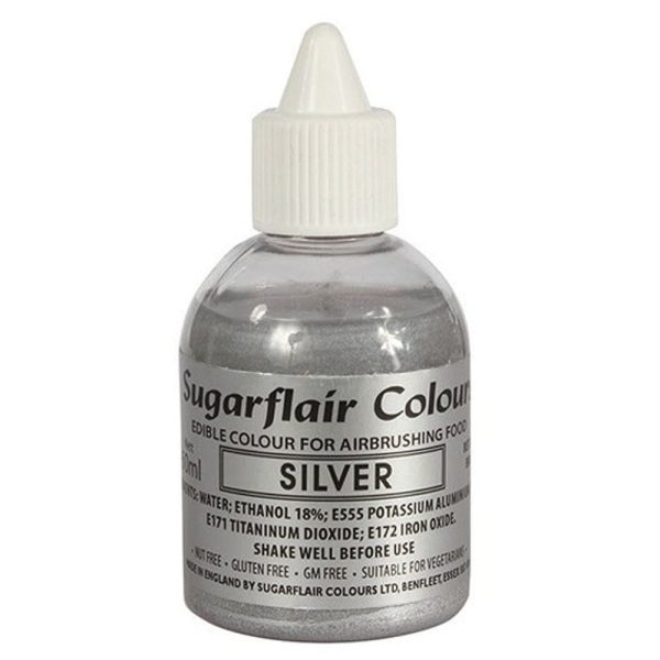 COLOUR GLO PROFESSIONALS AIRBRUSH CHOCK PEARL COLOUR - SILVER - (25 GM