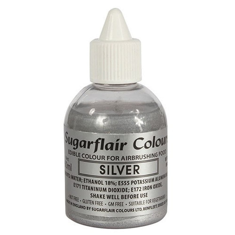 COLOUR GLO PROFESSIONALS AIRBRUSH CHOCK PEARL COLOUR - SILVER - (25 GM - Image 1