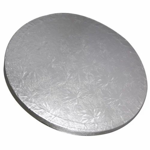 Cake Base Mdf Silver Round 12"
