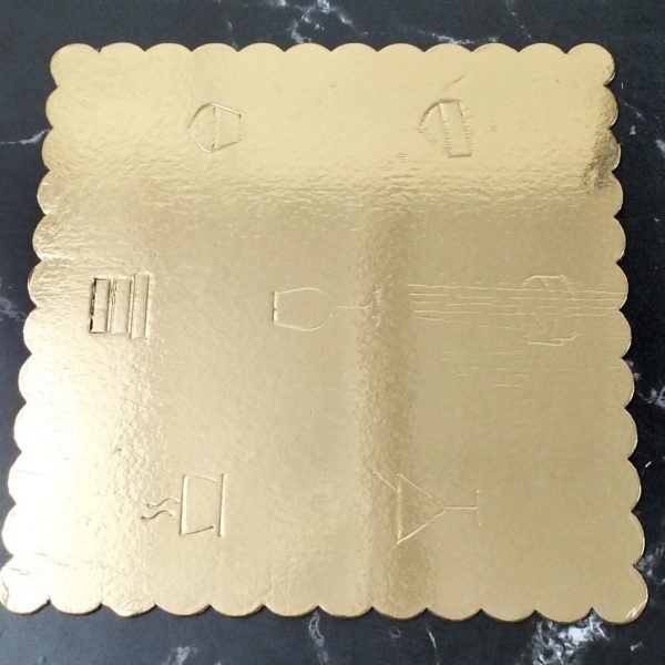 Cake Base Mdf Silver Square 12"