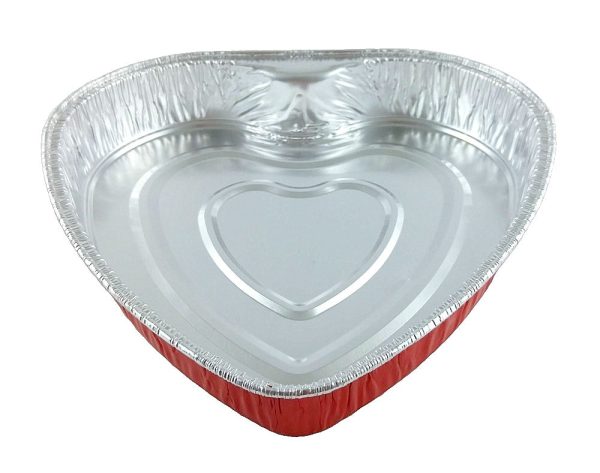 Ch. Al. Foil Container Heart 100 Pce. Pkt