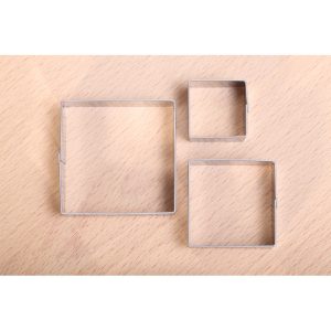 Ch. Cookie Cutter Square Shape 3 Pcs Set CDS 48