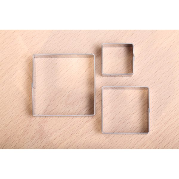 Ch. Cookie Cutter Square Shape 3 Pcs Set CDS 48