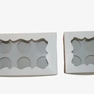 Ch. Cup Cake Box 4 Cavity White CDS 85