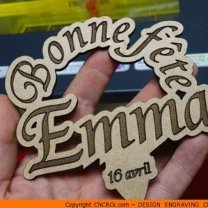 Ch. MDF Crown Number Topper