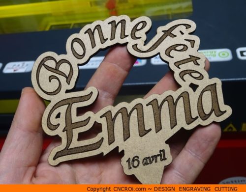 Ch. MDF Crown Number Topper