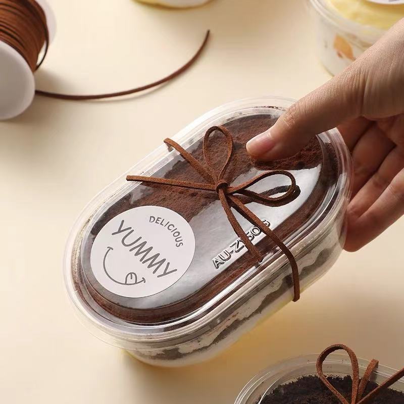 Ch. Pvc Oval Container with Lid WKD 017 25 Pcs Pkt - Image 1