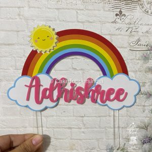 Ch Rainbow Paper Cake Topper