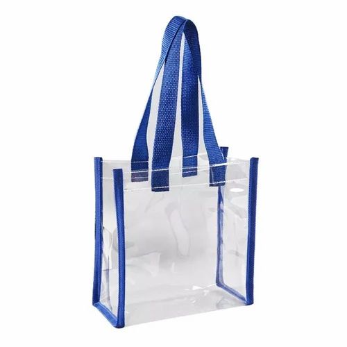 Ch Transperent PVC BAg with White Handle CDS 774