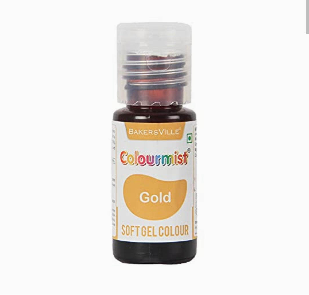 Colourmist Soft Gel Colour -Metallic Gold 20gm - Image 1