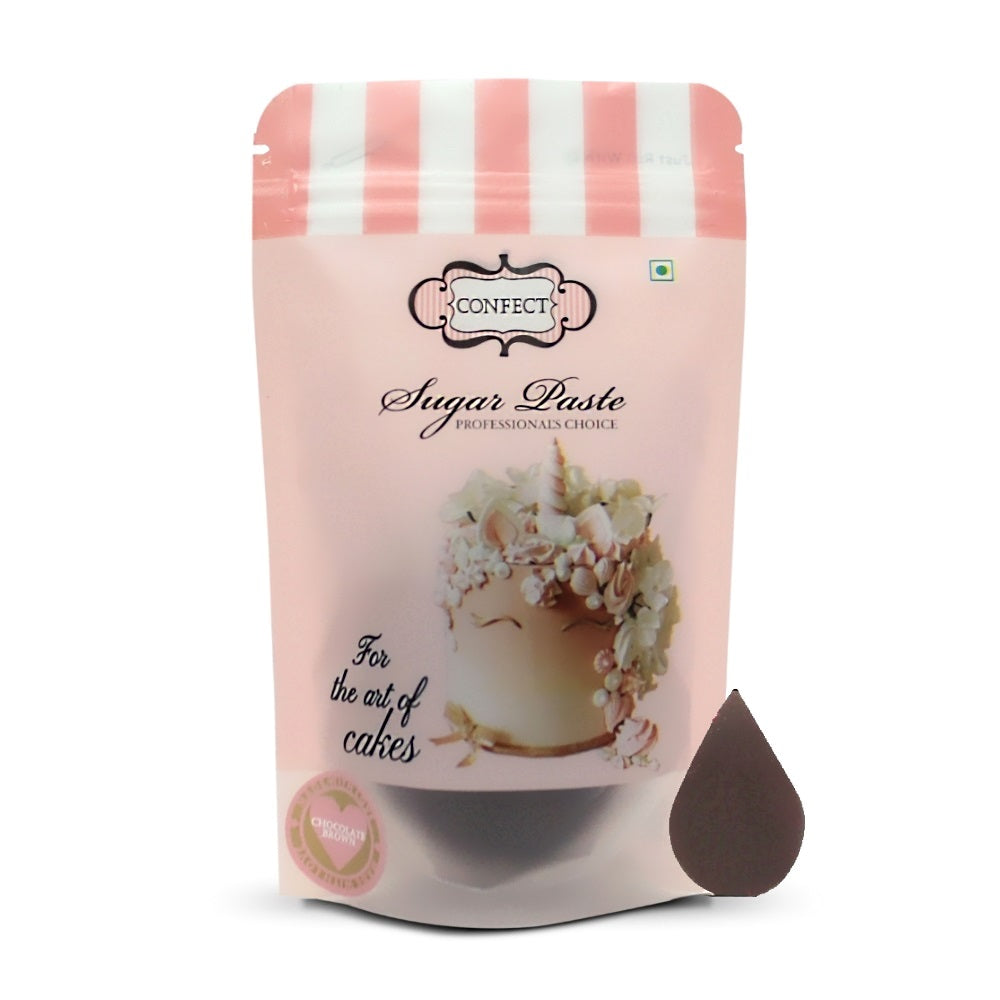 Confect Sugar Paste 1kg- Chocolate Brown - Image 1