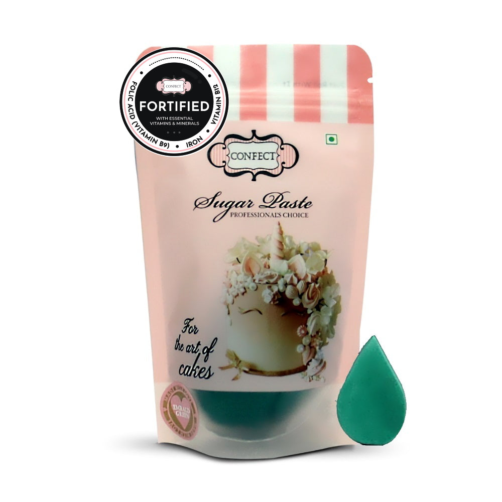 Confect Sugar Paste Emerald Green 250gm - Image 1