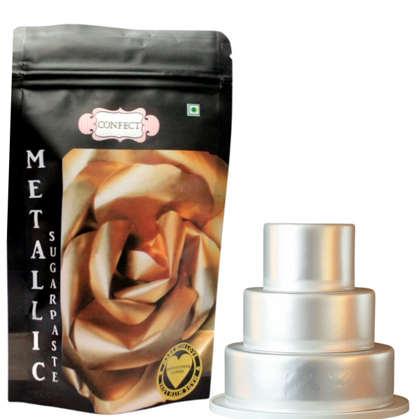Confect Sugar Paste Shimmering Silver - 900 Grms