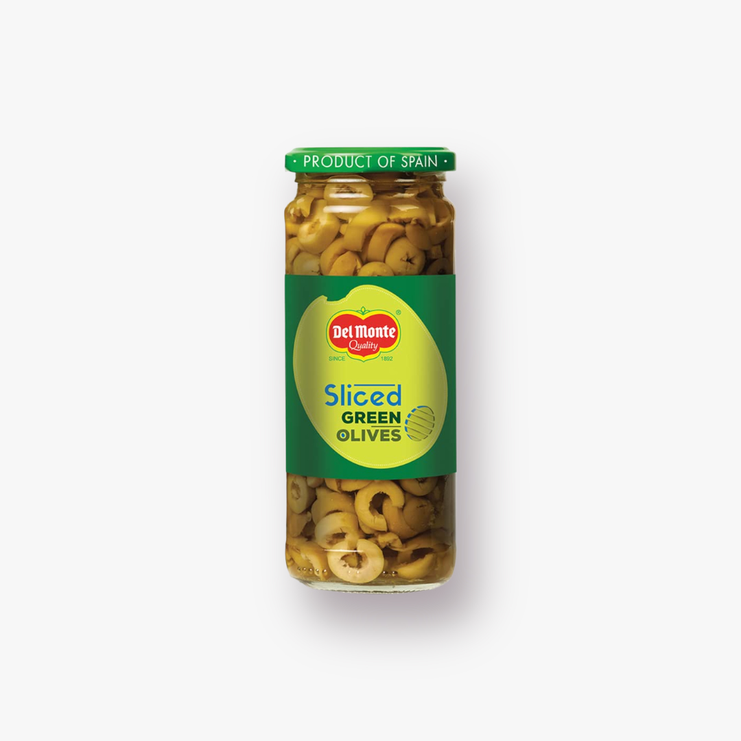 Delmonte Olive Green Sliced 450 Gm - Image 1