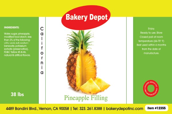 Efpl Fruit Fillings Pineapple 2.7kgs