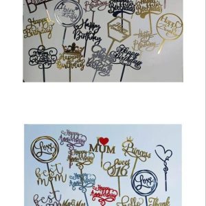 Foodecor Cake&Cupcake Topper (HB) 200 Pcs