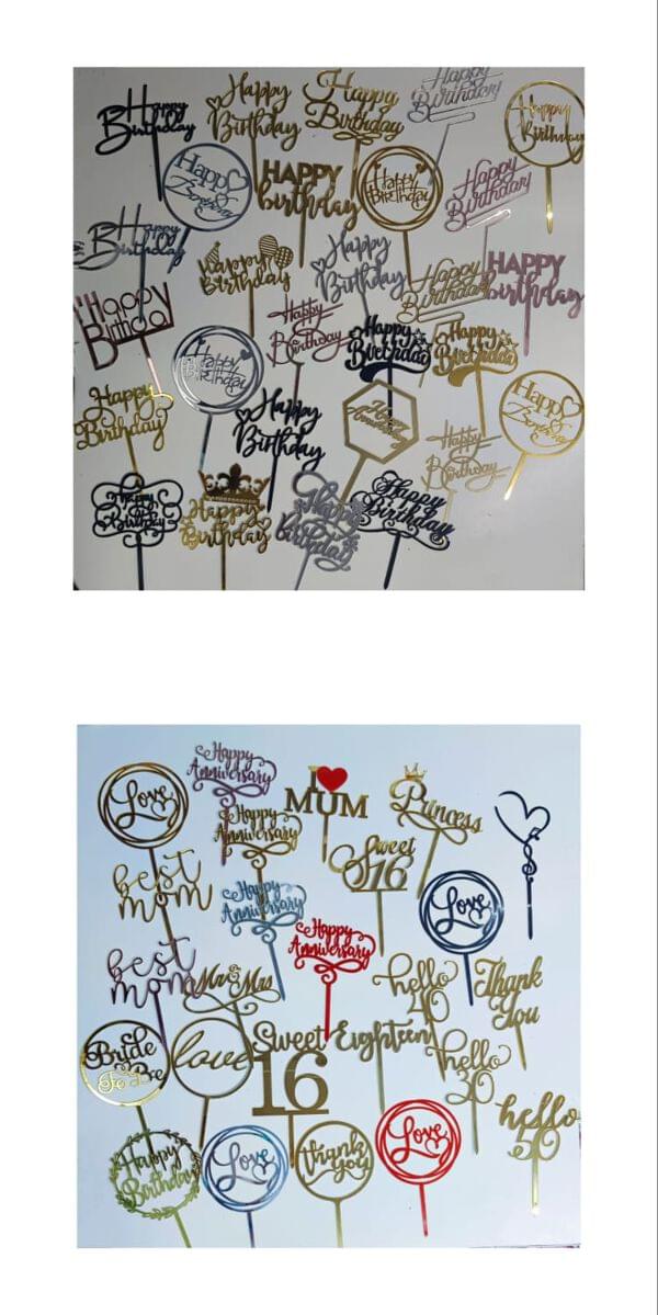 Foodecor Cake&Cupcake Topper (HB) 200 Pcs
