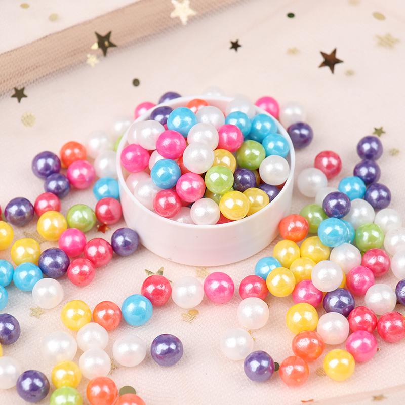 Glint Dual Tone Pearls Jumbo-White&Blue 75gm - Image 1