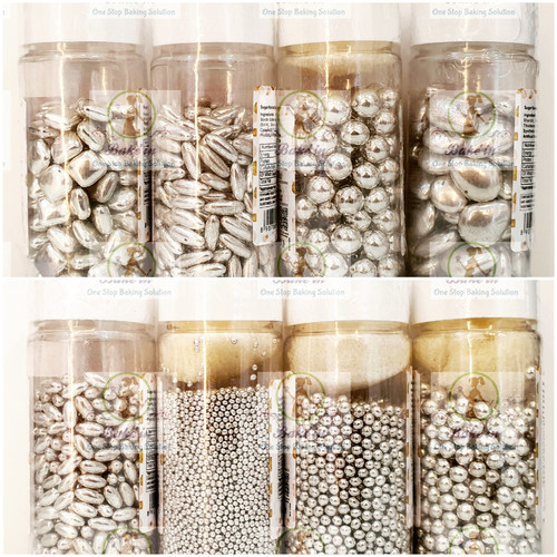 Glint Silver Dragees "2" Silver 5.5mm 75 Gm