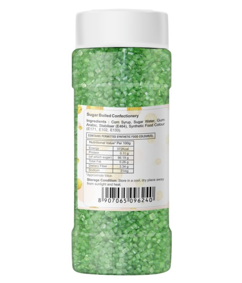 Glint Sparkling Sugar Big - Green 75 Grms - Image 1