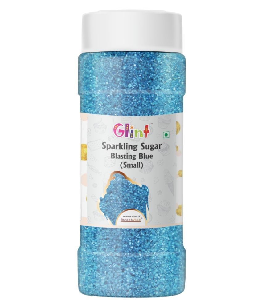 Glint Sparkling Sugar Small Blasting Blue 500 Grm - Image 1