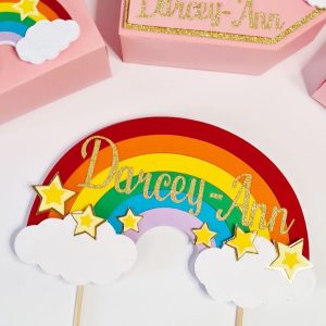 Lets Party Cake Topper Rainbow Lp 2928