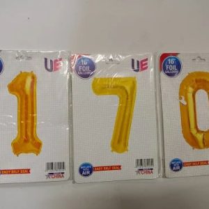 Lets Party Foil Balloon Golden Number 4 LP 2982