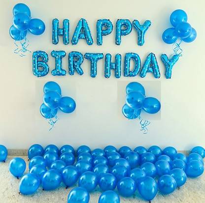 Lets Party Happy Birthday Ballon Blue Lp2931